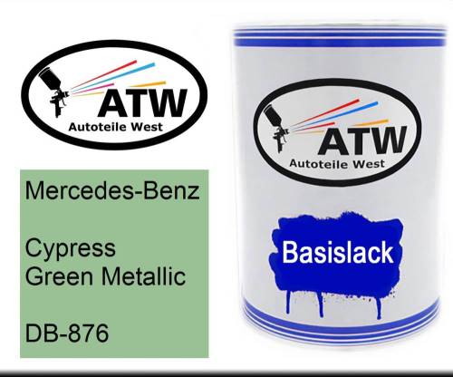 Mercedes-Benz, Cypress Green Metallic, DB-876: 500ml Lackdose, von ATW Autoteile West.